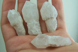 (4) Quartz scepter crystals from Madagascar