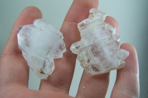 (2) Faden Quartz crystals from Northern Areas, Pakistan