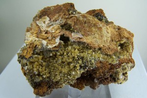 Mimetite crystals on matrix from Ojuela Mine, Mapimi, Durango, Mexico