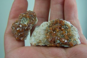 (2) Spessartite Garnet specimens from Tongbei Province, China