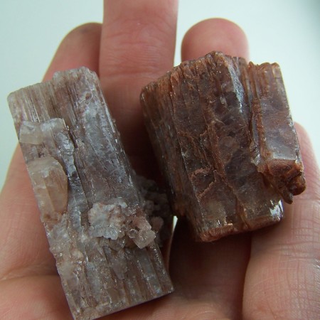 (2) Aragonite crystals from Spain