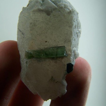 Elbaite Tourmaline in Quartz crystal from Minas Gerais, Brazil
