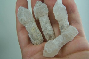 (4) Quartz scepter crystals from Madagascar
