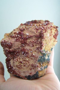 Vanadinite crystals on Barite from Mibladen, Morocco