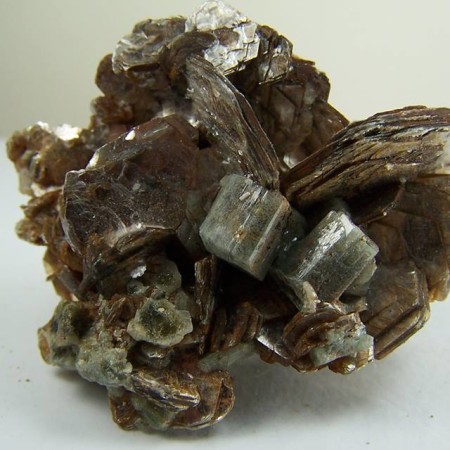 Apatite crystals on Muscovite from Minas Gerais, Brazil