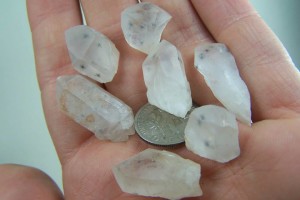(7) Hollandite included Quartz crystals from Madagascar