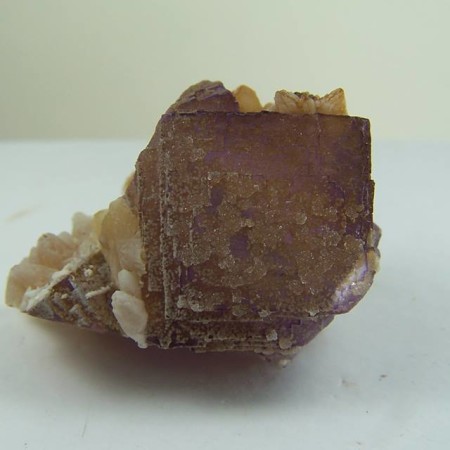 Calcite on Fluorite from China