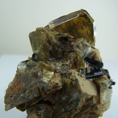 Titanite (Sphene) crystal on matrix from Mulla Ghori, Khyber Agency, Fed. Admin. Tribal Areas, Pakistan