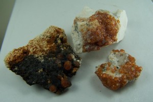 (3) Spessartite Garnet specimens from Tongbei Province, China