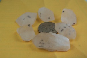 (6) Hollandite included Quartz crystals from Madagascar