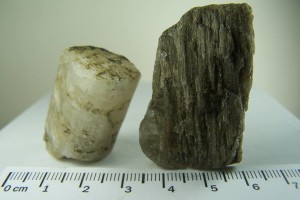 (2) Quartz after Tourmaline specimens from Minas Gerais, Brazil