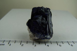 Azurite crystal on matrix from Milpillas Mine, Sonora, Mexico