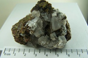 Calcite crystals on matrix from Tsumeb Mine, Tsumeb, Otjikoto region, Namibia