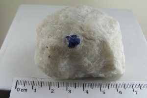 Lazurite (Lapis Lazuli) in Marble from Koksha Valley, Badakhshan Province Afghanistan