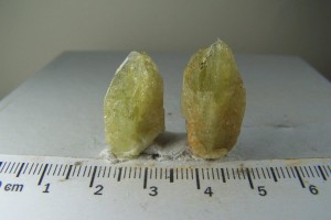 (2) Brazilianite crystals from Minas Gerais, Brazil