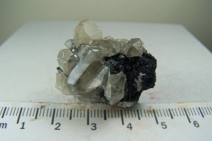 Cerussite on Galena from Les Dalles, Mibladen, Morocco