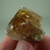 Golden-brown Fluorite crystal from Clay Center, Ottawa Co., Ohio