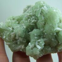 Stilbite on Prehnite from Paterson, New Jersey