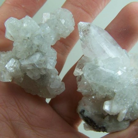 (2) Apophyllite clusters from India