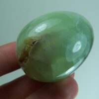 Prehnite carved egg from Bendoukou, Keyes Region, Mali
