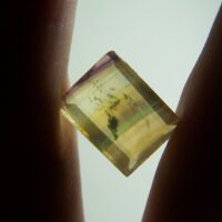 Faceted color zoned Fluorite from China
