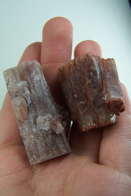 (2) Aragonite crystals from Spain