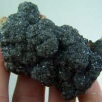 Cerussite on Galena from Mibladen, Morocco