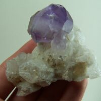 Amethyst scepter on Quartz from Hopkington, Rhode Island