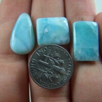 (3) Larmimar cabochons from the Dominican Republic