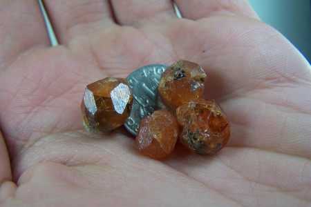 (4) Spessartite Garnets from Loliondo, Tanzania