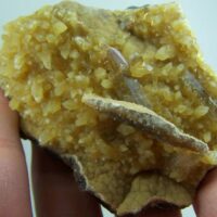 Golden Barite on Calcite from Elk Creek, Meade Co., South Dakota