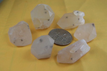 (6) Hollandite included Quartz crystals from Madagascar