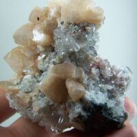 Stilbite with Heulandite on Quartz from Paterson, New Jersey