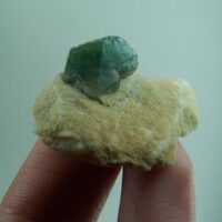 Hydroxl-Apatite crystal on Feldspar from Sapo Mine, Conselheiro Pena, Doce Valley, Minas Gerais, Brazil