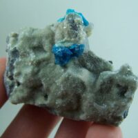 Cavansite with Stilbite on Basalt from Pune, India
