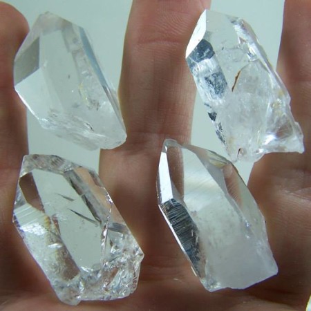 (4) Lemurian seed Quartz crystals from Columbia