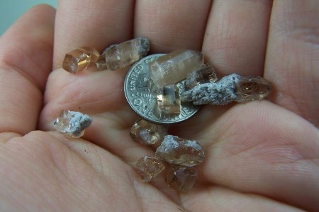 (12) Topaz crystals from Wah Wah Mtns., Utah