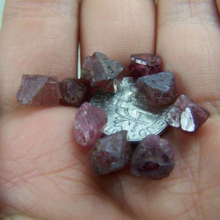 (9) Spinel crystals from Burma (Myanmar)