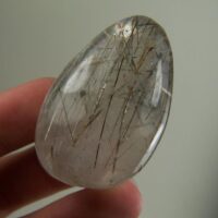 Polished free-form Tourmalinated Quartz from Minas Gerais, Brazil