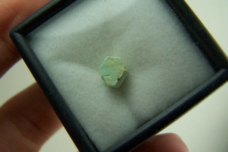 Turquoise after Beryl crystal from Apache Canyon Mines, near Baker, California