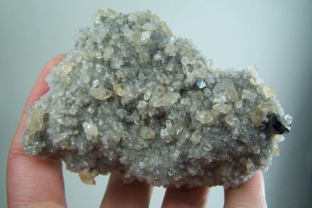 Calcite crystals on matrix from Elmwood Mine, Smith Co., Tennessee