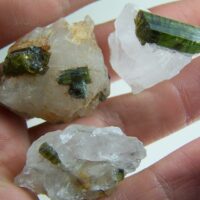 (3) Elbaite Tourmaline in Quartz from Minas Gerais, Brazil