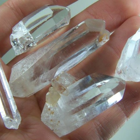 (5) Lemurian seed Quartz crystals from Columbia