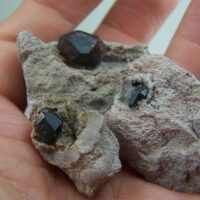 (3) Garnet var. Spessartite on Rhyolite from Garnet Hill, Nevada