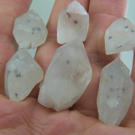 (6) Hollandite included Quartz crystals from Madagascar