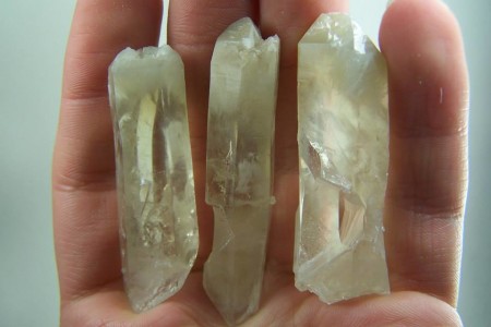 (3) Natural Quartz var. Citrine crystals from Arkansas