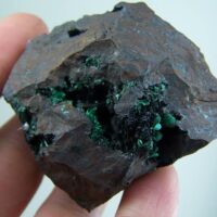 Malachite in/on matrix from Morocco