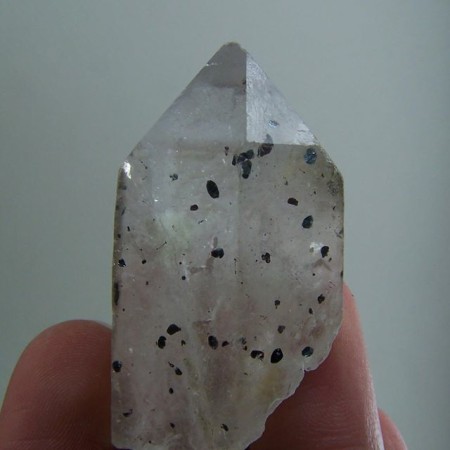 Clinochlore included Quartz crystal from Minas Gerais, Brazil