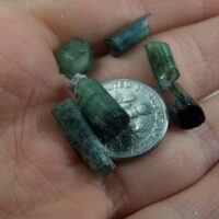 (6) Elbaite Tourmaline crystals from Santa Rosa Mine, Brazil