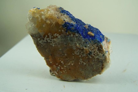 Linarite on Quartz from New Mexico
